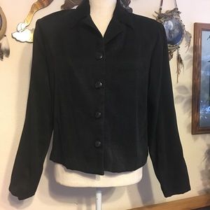 First Option black textured jacket M